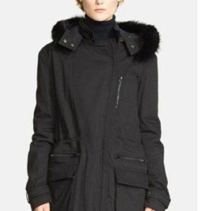 VINCE COTTON 'Quilted' Genuine Fur Trim Parka